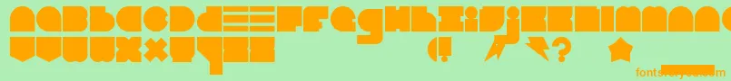 Blastbeat6 Font – Orange Fonts on Green Background