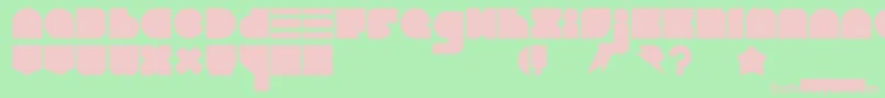 Blastbeat6 Font – Pink Fonts on Green Background