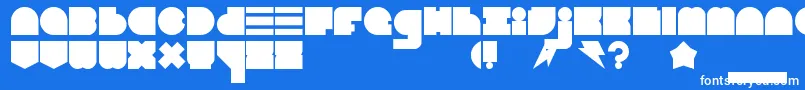 Blastbeat6 Font – White Fonts on Blue Background
