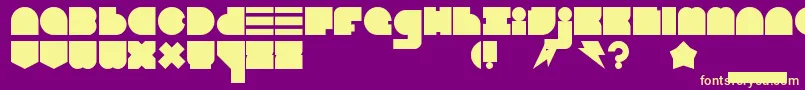 Blastbeat6 Font – Yellow Fonts on Purple Background