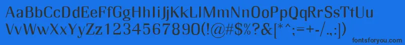 フォントRmMidse – 黒い文字の青い背景