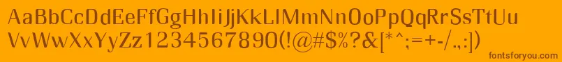Шрифт RmMidse – коричневые шрифты на оранжевом фоне