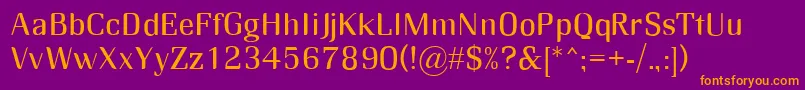フォントRmMidse – 紫色の背景にオレンジのフォント