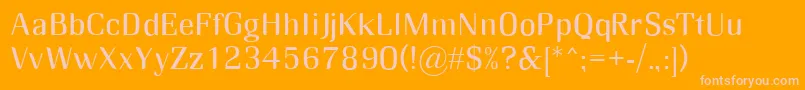 RmMidse Font – Pink Fonts on Orange Background