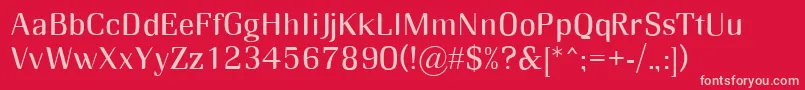 RmMidse Font – Pink Fonts on Red Background