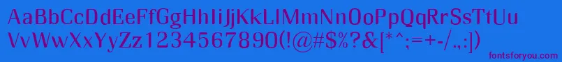 RmMidse Font – Purple Fonts on Blue Background