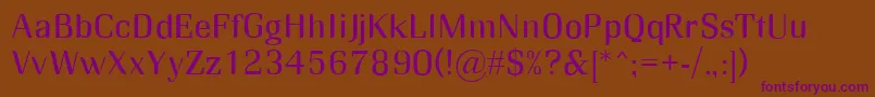 フォントRmMidse – 紫色のフォント、茶色の背景