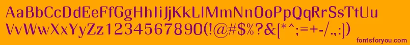 RmMidse Font – Purple Fonts on Orange Background