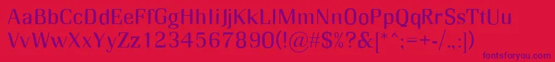 RmMidse Font – Purple Fonts on Red Background