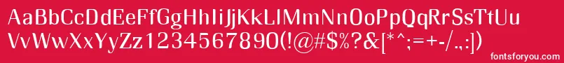 RmMidse Font – White Fonts on Red Background
