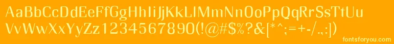 RmMidse Font – Yellow Fonts on Orange Background