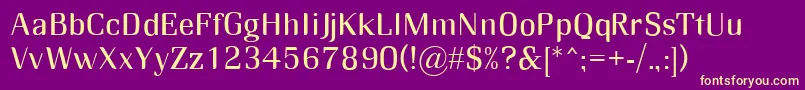 RmMidse Font – Yellow Fonts on Purple Background