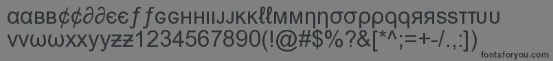 MsnWeirdFont Font – Black Fonts on Gray Background