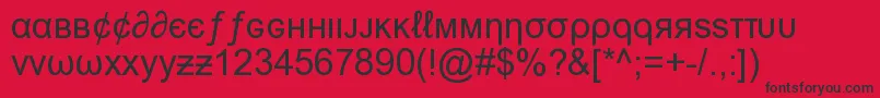 MsnWeirdFont Font – Black Fonts on Red Background