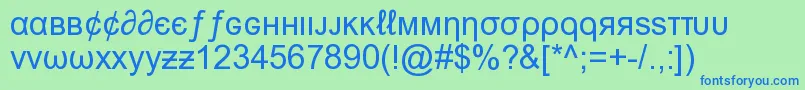 fuente MsnWeirdFont – Fuentes Azules Sobre Fondo Verde