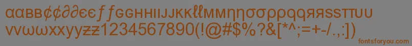 MsnWeirdFont Font – Brown Fonts on Gray Background