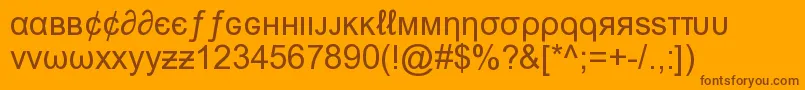 MsnWeirdFont Font – Brown Fonts on Orange Background