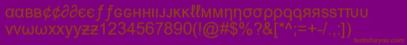 MsnWeirdFont Font – Brown Fonts on Purple Background