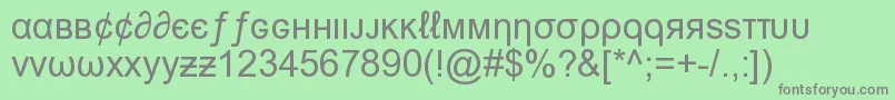 MsnWeirdFont Font – Gray Fonts on Green Background