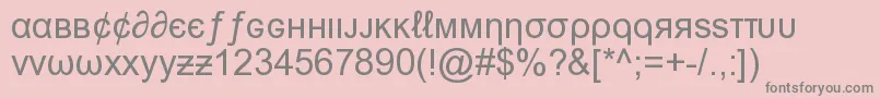 MsnWeirdFont Font – Gray Fonts on Pink Background