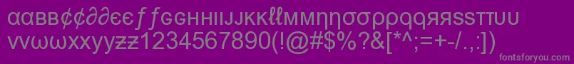 MsnWeirdFont Font – Gray Fonts on Purple Background