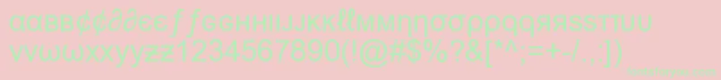 MsnWeirdFont Font – Green Fonts on Pink Background