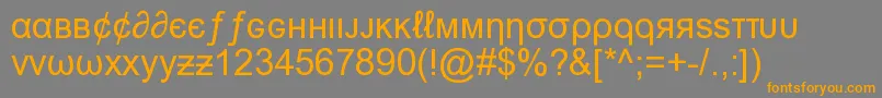 MsnWeirdFont Font – Orange Fonts on Gray Background