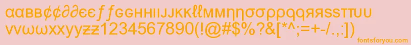 MsnWeirdFont Font – Orange Fonts on Pink Background