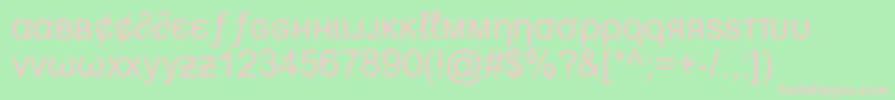 MsnWeirdFont Font – Pink Fonts on Green Background