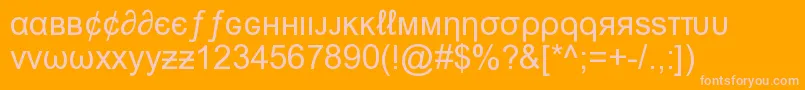 MsnWeirdFont Font – Pink Fonts on Orange Background