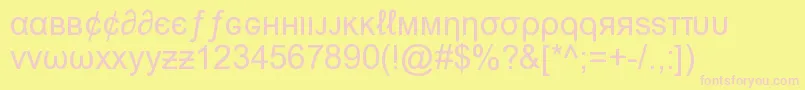 MsnWeirdFont Font – Pink Fonts on Yellow Background