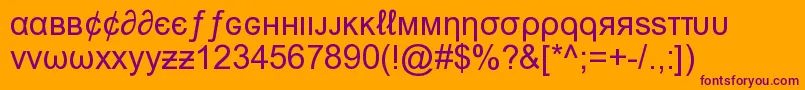 MsnWeirdFont Font – Purple Fonts on Orange Background