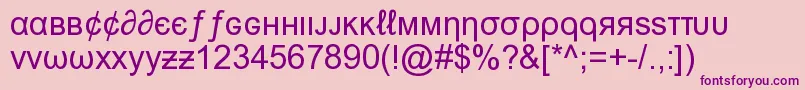 MsnWeirdFont Font – Purple Fonts on Pink Background