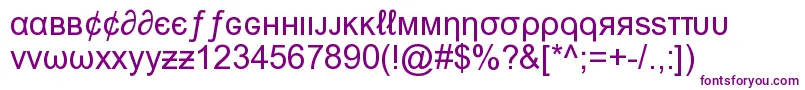 MsnWeirdFont-fontti – violetit fontit valkoisella taustalla