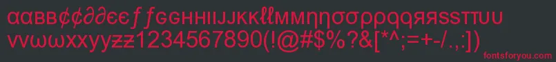 MsnWeirdFont Font – Red Fonts on Black Background