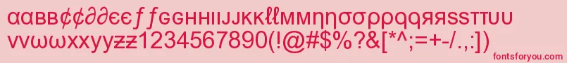 MsnWeirdFont Font – Red Fonts on Pink Background