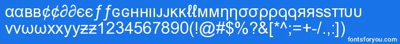 MsnWeirdFont Font – White Fonts on Blue Background