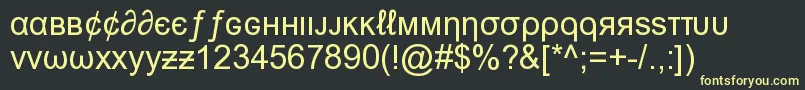 MsnWeirdFont Font – Yellow Fonts on Black Background