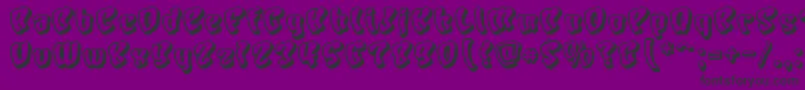 CharacterShadow-Schriftart – Schwarze Schriften auf violettem Hintergrund