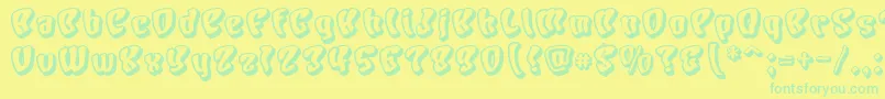 Más sobre la fuente CharacterShadow fuente CharacterShadow – Fuentes Verdes Sobre Fondo Amarillo