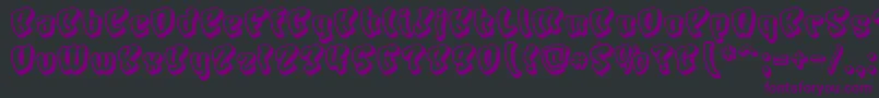 CharacterShadow-Schriftart – Violette Schriften auf schwarzem Hintergrund