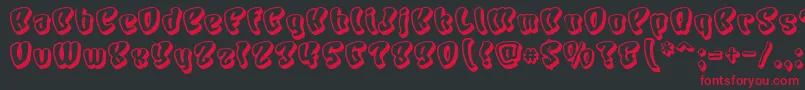CharacterShadow Font – Red Fonts on Black Background