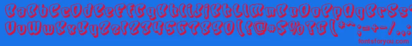 CharacterShadow Font – Red Fonts on Blue Background