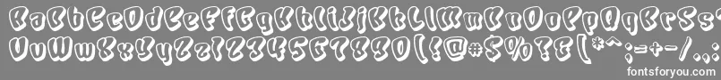 フォントCharacterShadow – 灰色の背景に白い文字