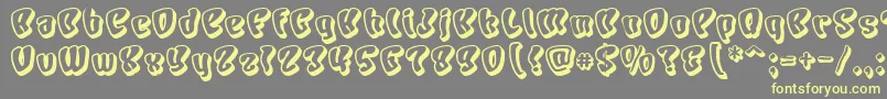 CharacterShadow Font – Yellow Fonts on Gray Background