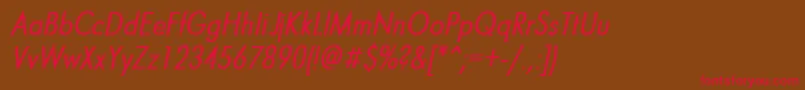 Futurnrt Font – Red Fonts on Brown Background