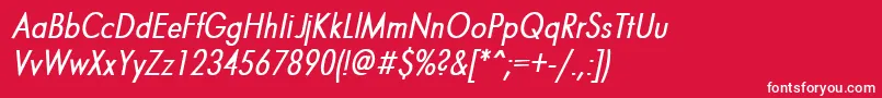 Futurnrt Font – White Fonts on Red Background