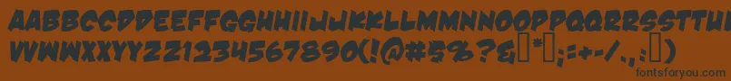 Dnk Font – Black Fonts on Brown Background
