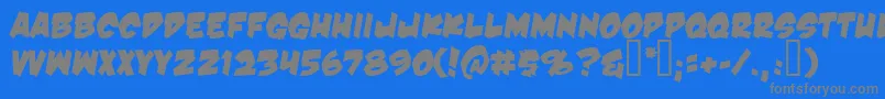 Czcionka Dnk – szare czcionki na niebieskim tle