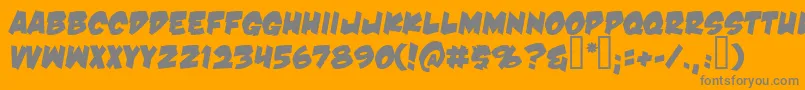Dnk Font – Gray Fonts on Orange Background